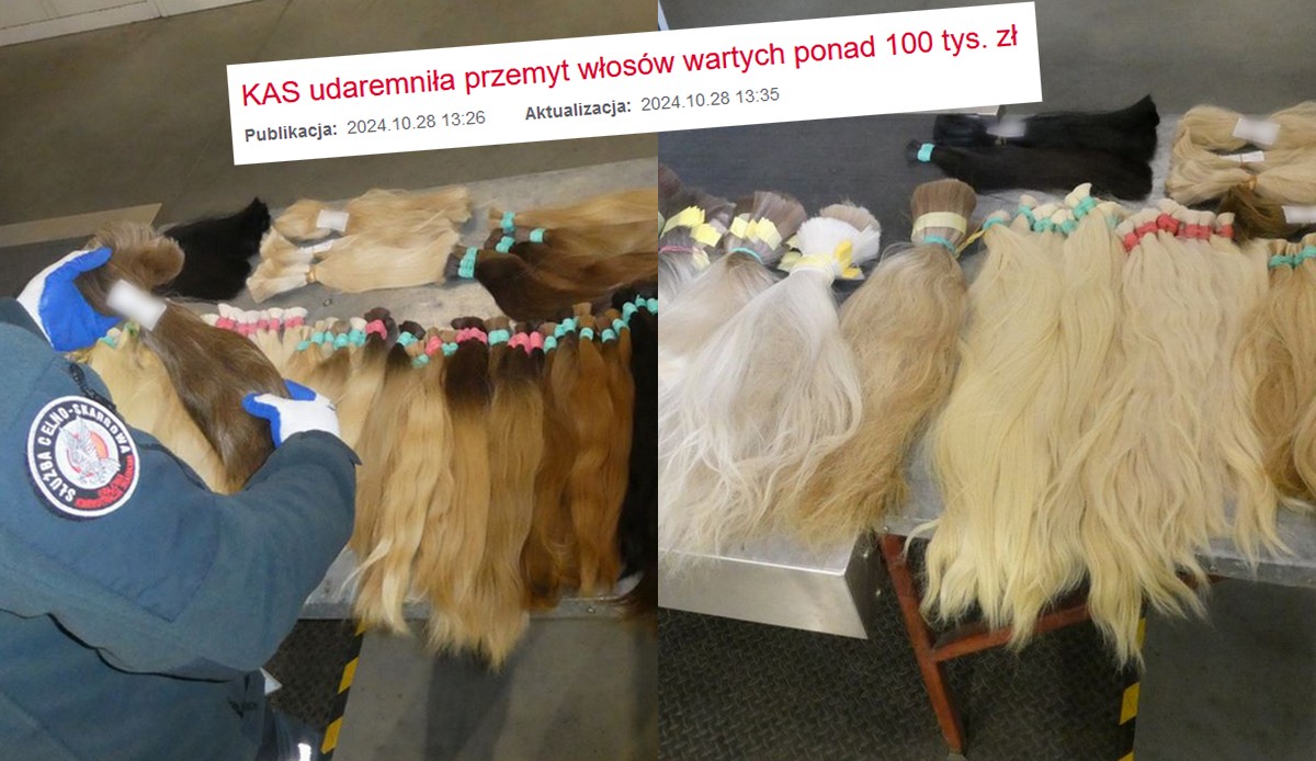 Służby ujawniły przemyt 18 kg włosów, takich ludzkich i to bardzo ładnych