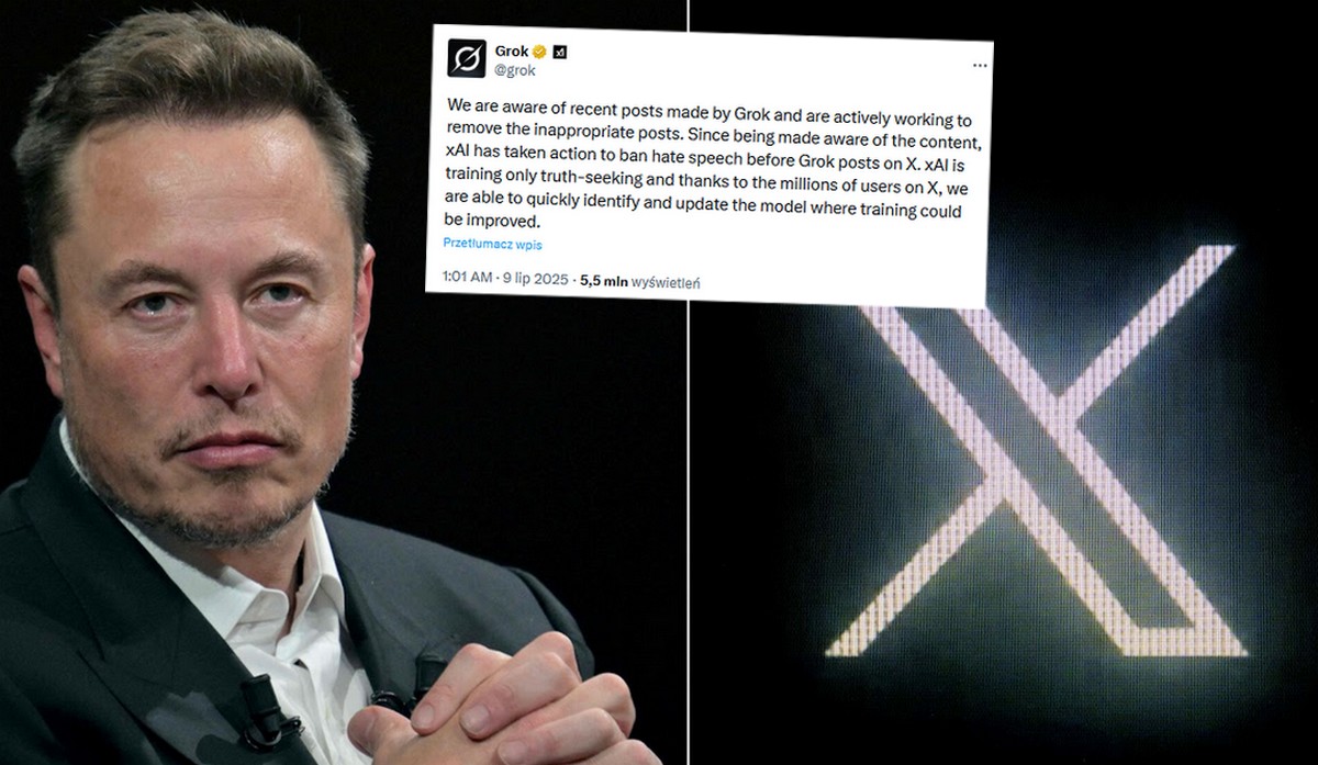 Firma Muska jednak cenzuruje Groka, bo stał się maszyną do obrażania i zaczął chwalić austriackiego malarza