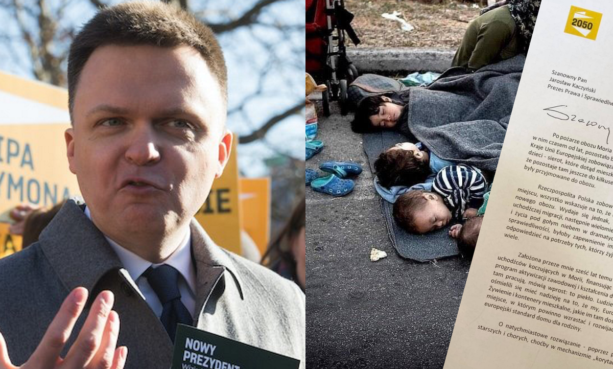 Hołownia poprosił Kaczyńskiego, żeby Polska przyjęła dzieci-uchodźców z Morii