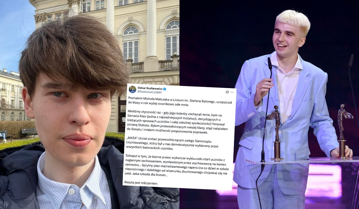 Oskar Szafarowicz wspomina szkolne doświadczenia z Matą po tym, jak ten skrytykował prezydenta