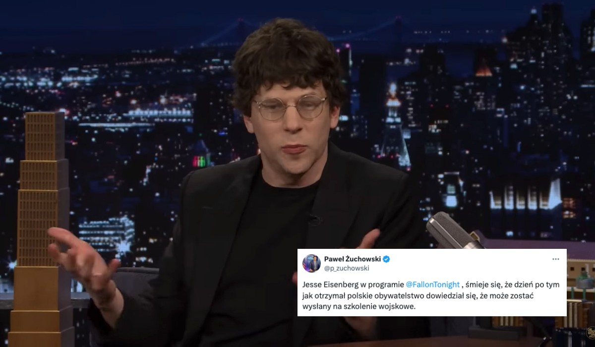 Jesse Eisenberg zaskoczony, że od kiedy ma polskie obywatelstwo, może mu grozić obowiązkowe szkolenie wojskowe