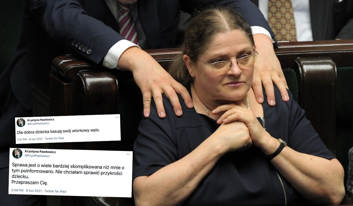 Krystyna Pawłowicz po zaledwie dwóch dobach zrozumiała, że atakowanie dziecka w trudnej sytuacji to kapkę za dużo
