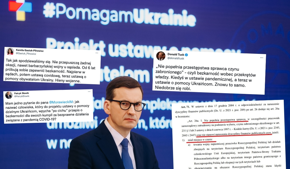 Rząd do ustawy o pomocy uchodźcom dorzucił zapisy o "bezkarności urzędników" w czasie epidemii