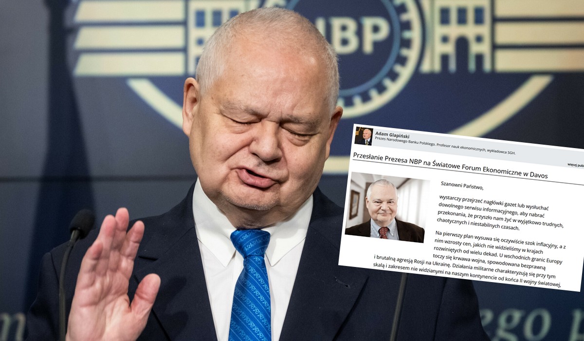 Glapiński zapowiada kolejne podwyżki stóp i dodaje, że "gospodarczo Polska znajduje się w najlepszym z możliwych światów"