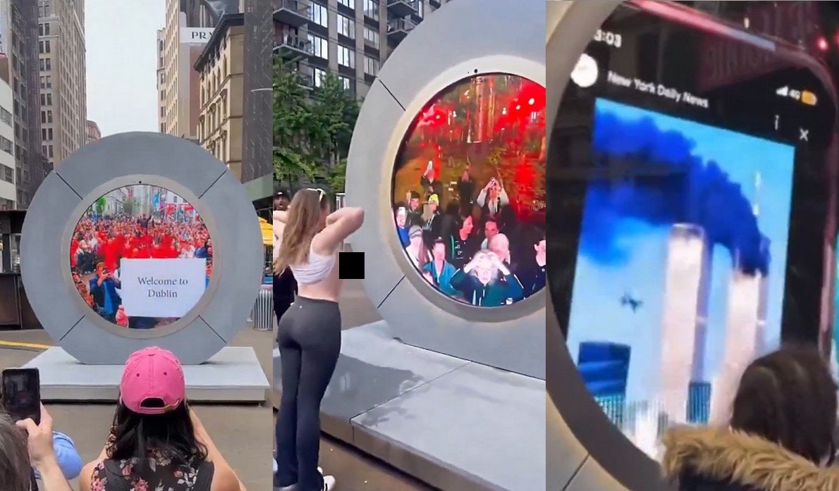 Portal-pomnik łączący Dublin z Nowym Jorkiem został wyłączony z powodu niemiłego zachowania mieszkańców