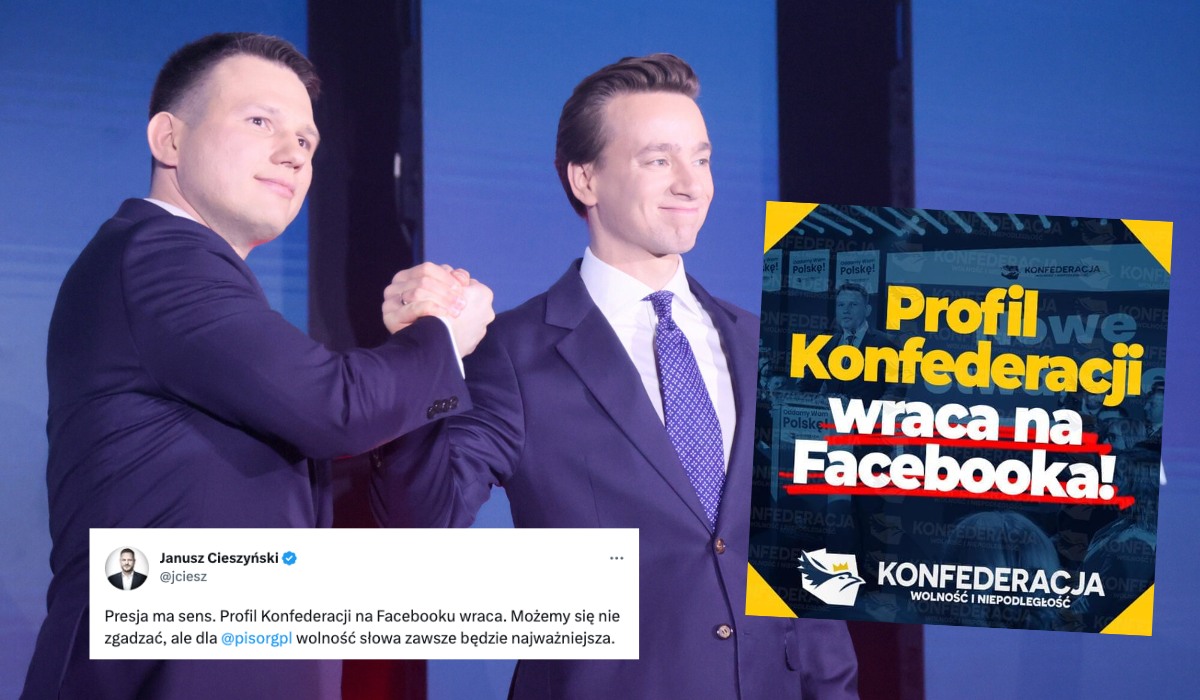 Profil Konfederacji wraca na Facebooka, sukces ogłosił minister cyfryzacji