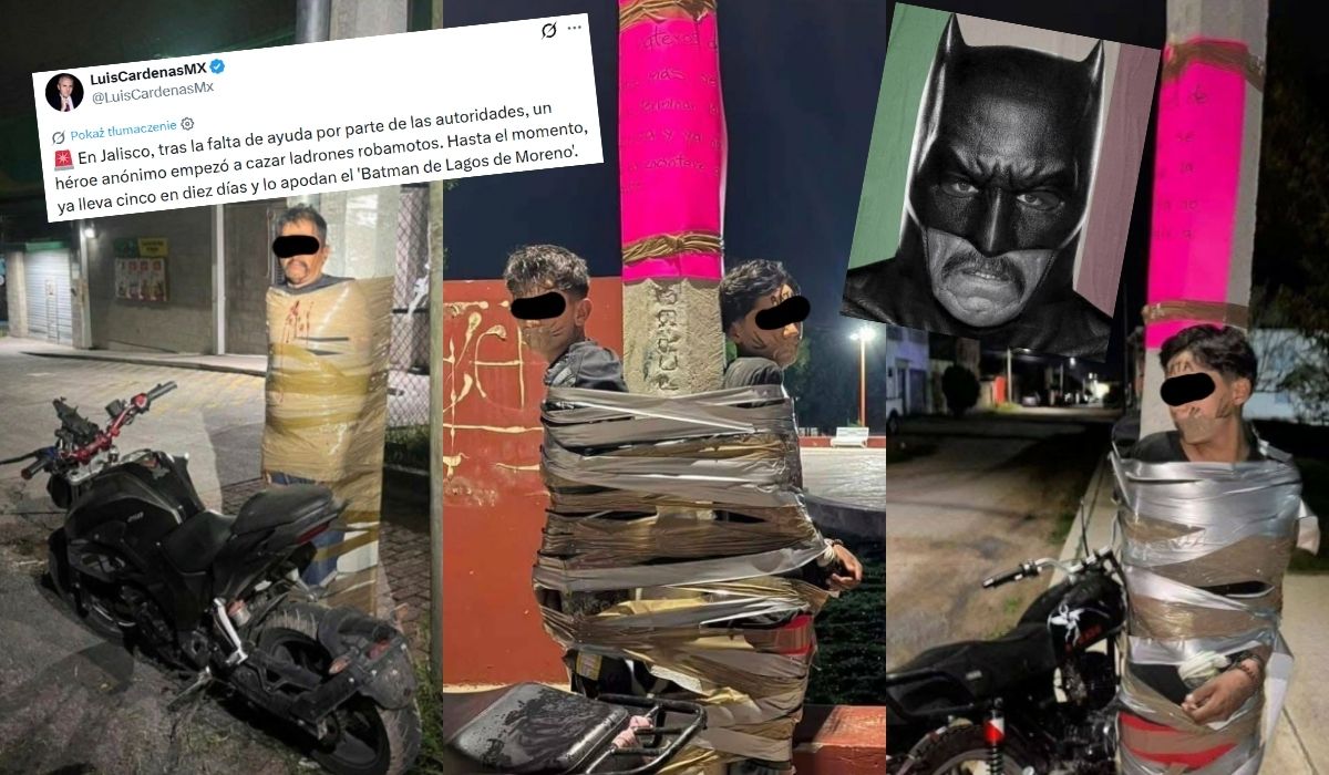 "Meksykański Batman" jest poszukiwany przez policję za wymierzanie sprawiedliwości i przyklejanie złoczyńców do słupów