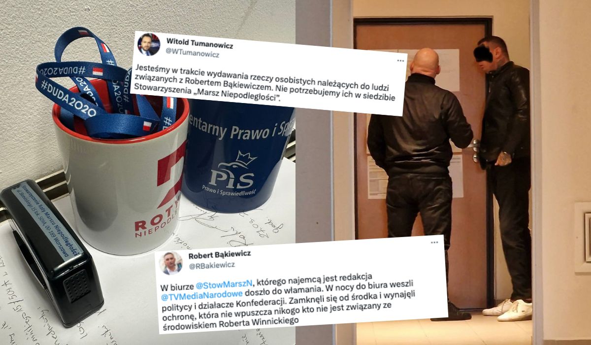 Narodowcy zajęli innym narodowcom redakcję TV Marszu Niepodległości i zrobiło się niemiło