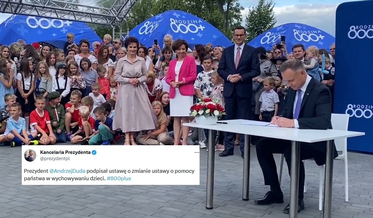 Andrzej Duda podpisał ustawę waloryzującą 500 plus, podwyżka od 1 stycznia