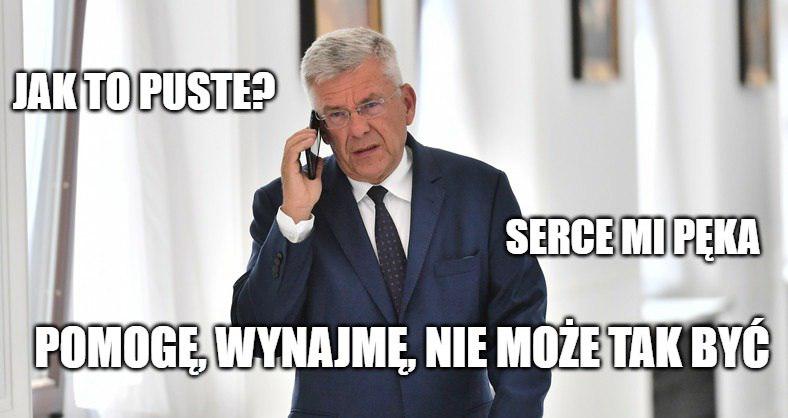 Marszałek Karczewski wyjaśnia, dlaczego wynajął mieszkanie za 5600 zł: inaczej stałoby puste