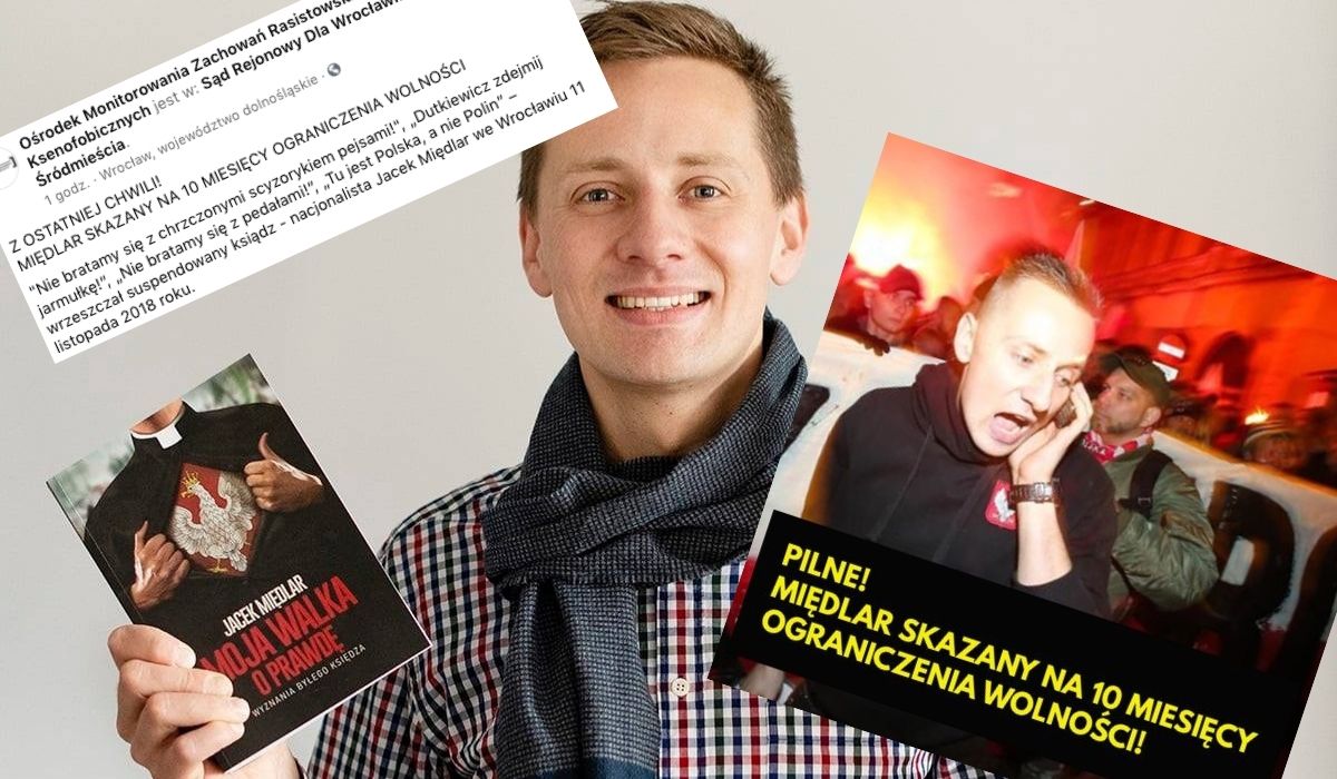 Jacek Międlar znany z bycia nacjoksiędzem został skazany na 10 miesięcy prac społecznych 