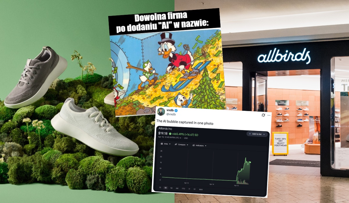 Firma produkująca buty wystrzeliła na giełdzie o 600%, bo przestawia się na AI