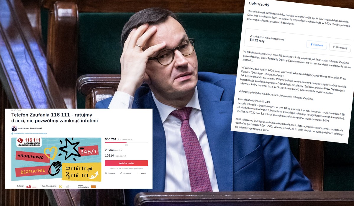 Po tym jak rząd wstrzymał środki na Telefon Zaufania, założono zbiórkę i już zebrano pół miliona złotych