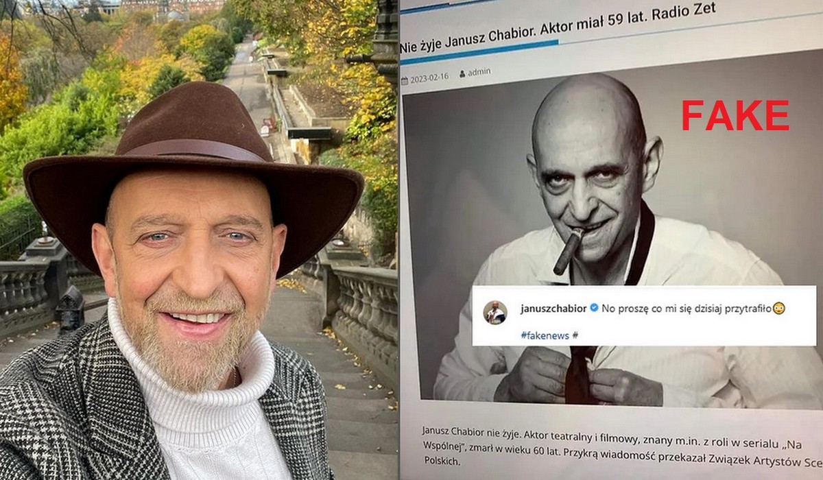 Portal w artykule uśmiercił Janusza Chabiora, ale ten żyje i ma się dobrze