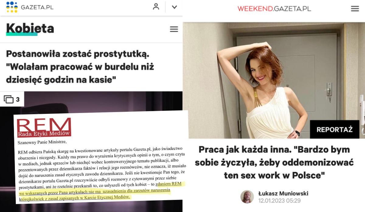 REM: teksty Gazeta.pl, opisujące s*x working jako "normalną pracę", nie naruszają zasad