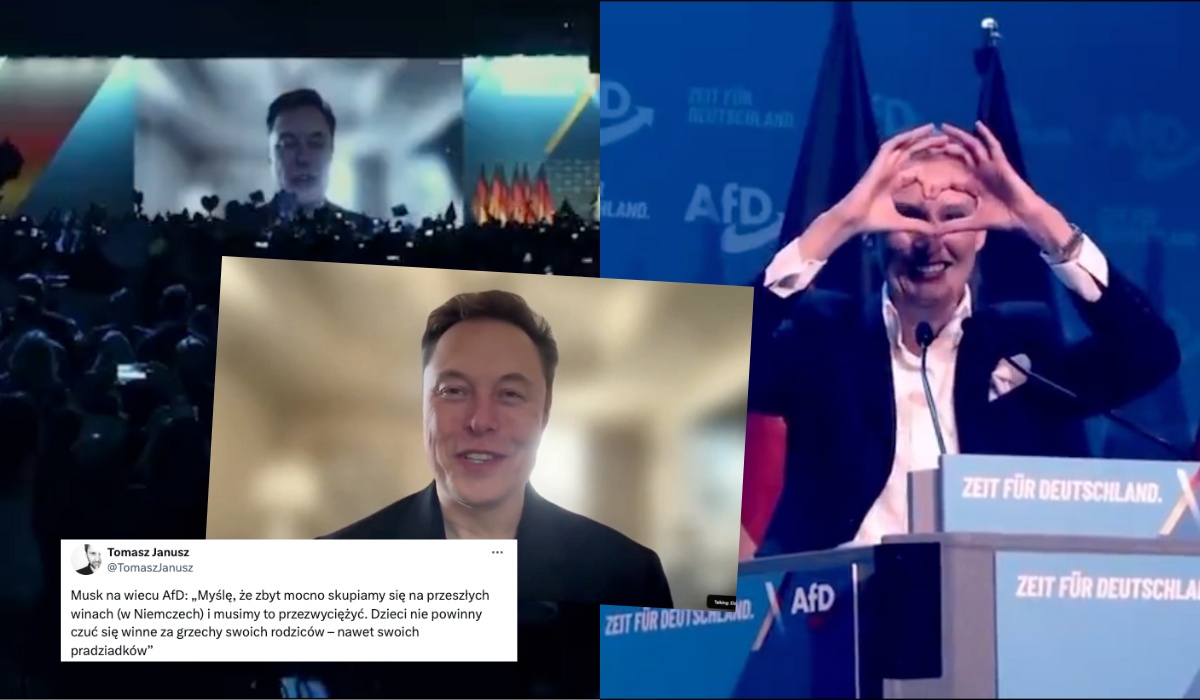 Musk na wiecu AfD przekonywał, że Niemcy nie powinny się przejmować "dawnymi winami"