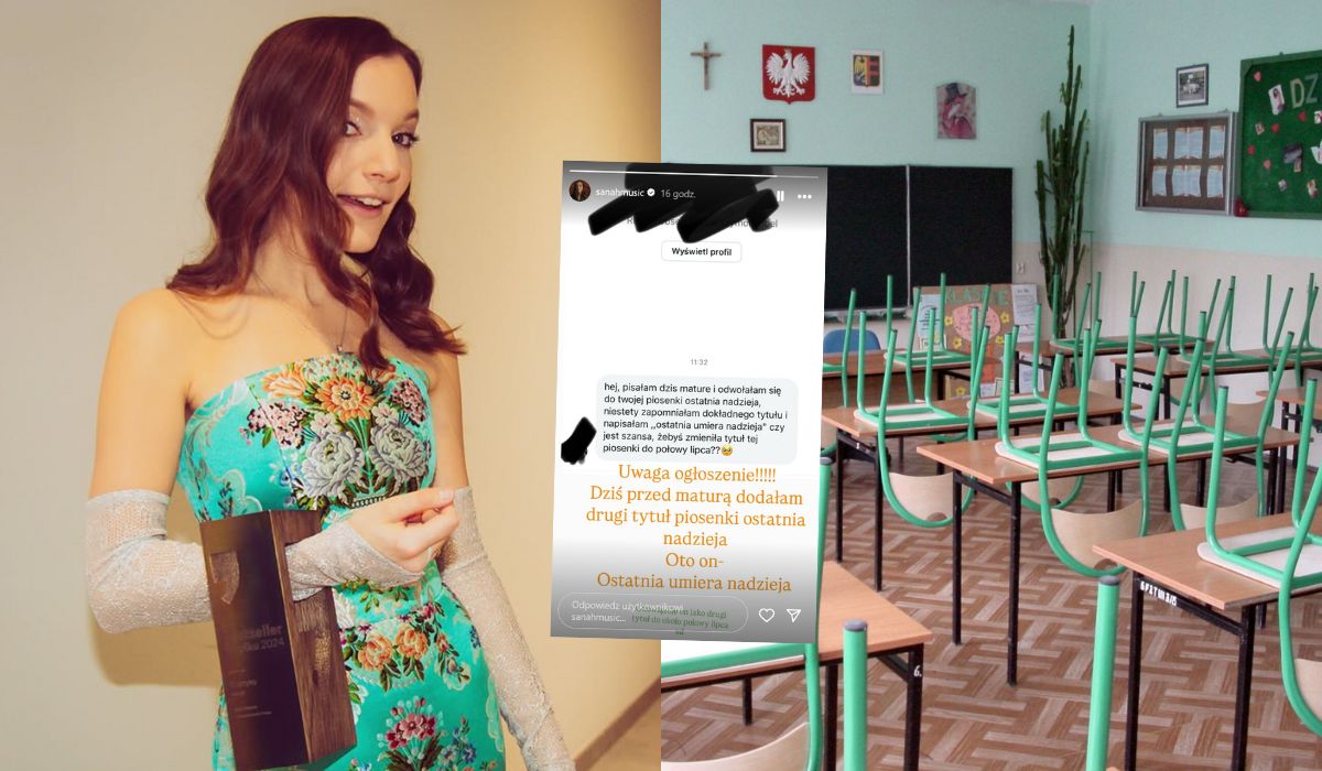 Sanah wsparła swoją fankę maturzystkę, specjalnie dla niej nadając nowy tytuł piosence