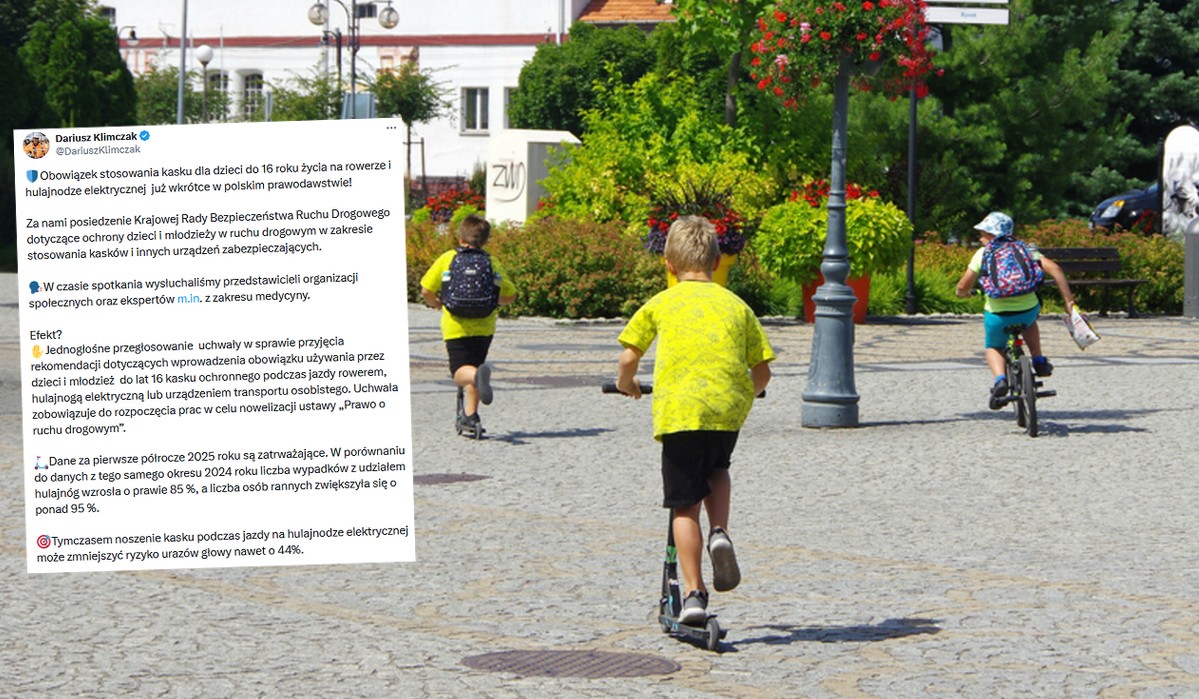 Zapowiada się zmiana w prawie, hulajnogi i rowery dla najmłodszych tylko w obowiązkowym kasku