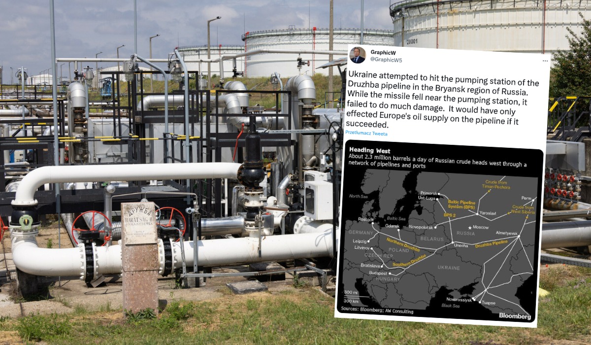 Rosja: w rurociąg "Przyjaźń" trafiła rakieta, dostawy może trafić szlag, chociaż Rosjanie zapewniają, że szybko naprawią