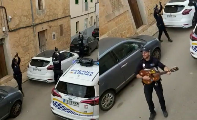 Majorka: policja interweniowała graniem i śpiewaniem, bo ludziom nudno