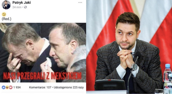 Jaki ma przeprosić Tuska za mem ze zdjęcia z pogrzebu