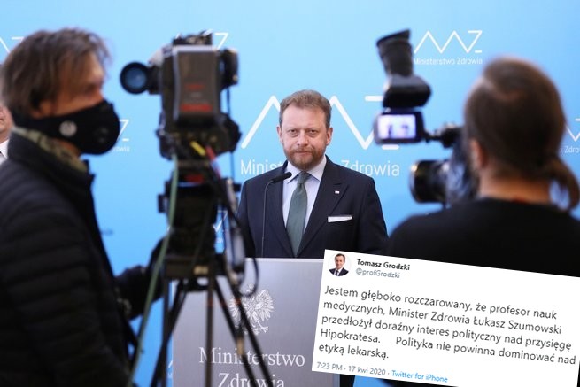 Grodzki: Szumowski przedłożył doraźny interes polityczny nad przysięgę Hipokratesa