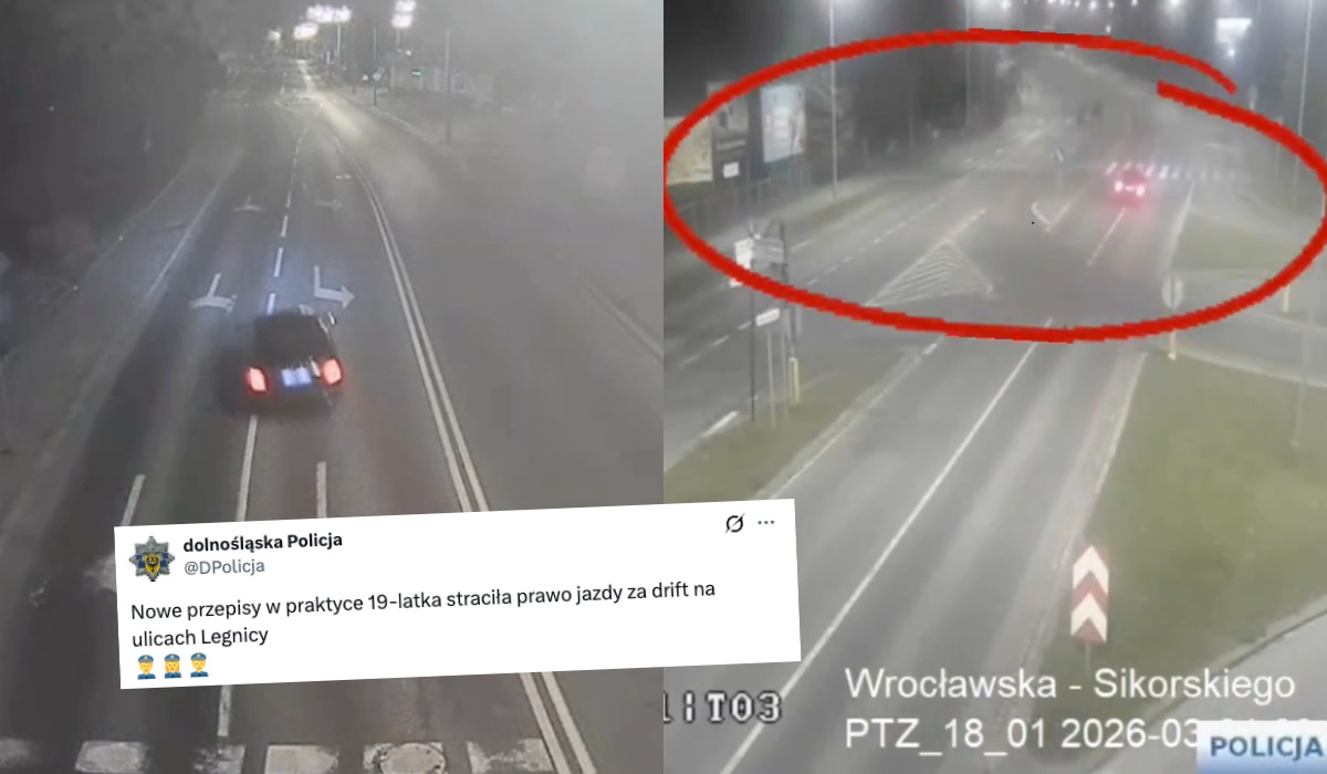 Legnica: 19-latka pierwszą ukaraną za driftowanie po zaostrzeniu przepisów, straciła prawo jazdy