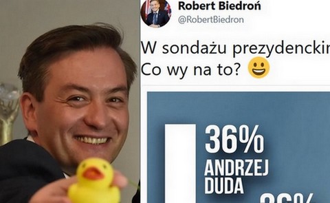 Robert Biedroń: "W sondażu prezydenckim miejsce na podium! Co wy na to?"