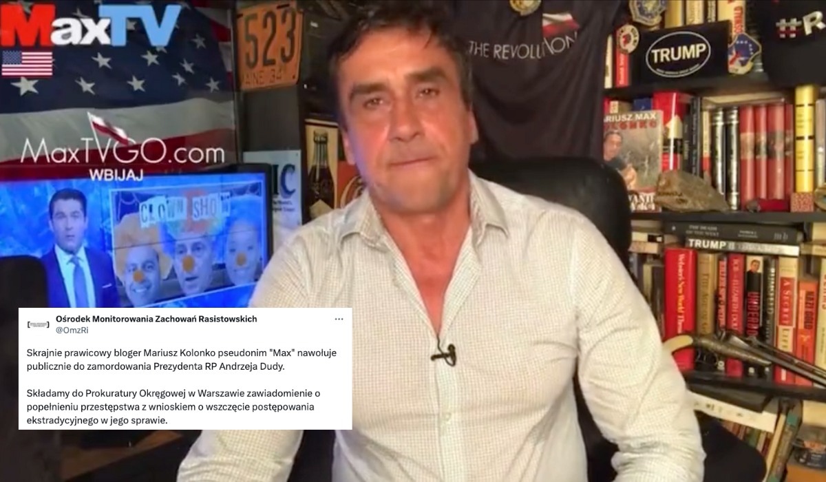 OMZRiK zawiadamia prokuraturę o nawoływaniu do zabójstwa Dudy przez "Mad Maxa" i wnosi o jego ekstradycję
