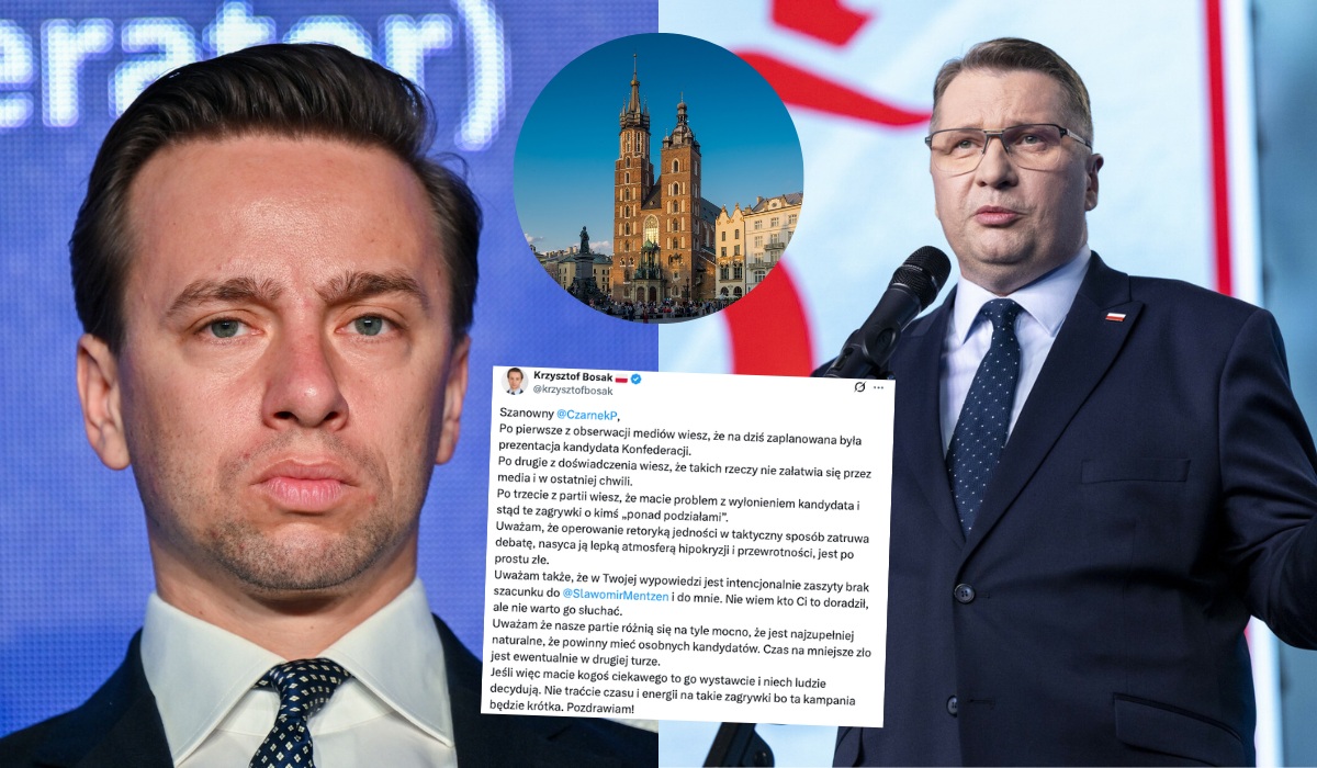 Czarnek proponuje Konfederacji wspólnego kandydata w Krakowie, Bosak odpowiada, żeby nie tracił czasu