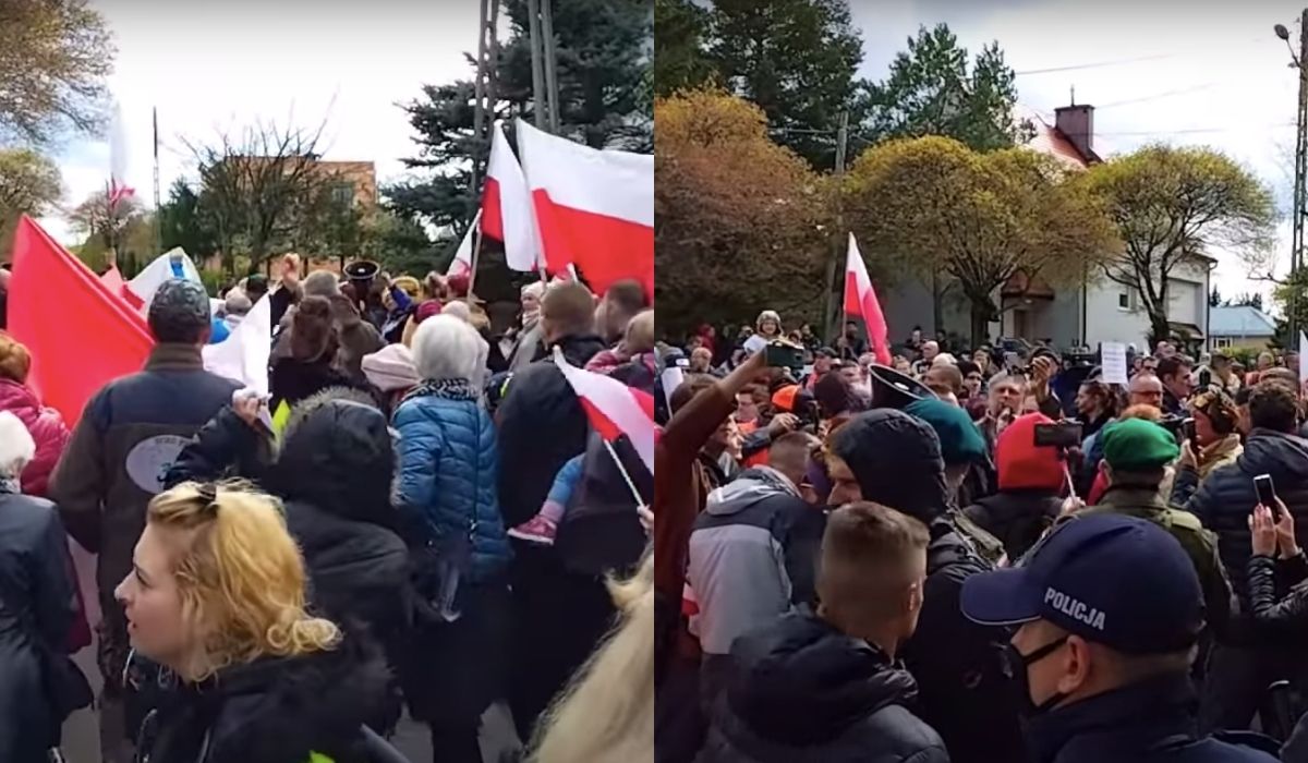 Wałbrzych: szczepienia dla chętnych i niechętnych są obowiązkowe, proepidemicy buntują się pod domem prezydenta miasta