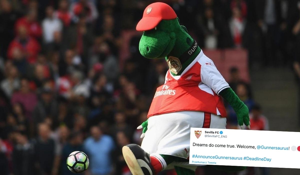 Przez pandemię bezrobotne stają się nawet maskotki klubów, Gunnersaurus też przeżywa ciężkie chwile