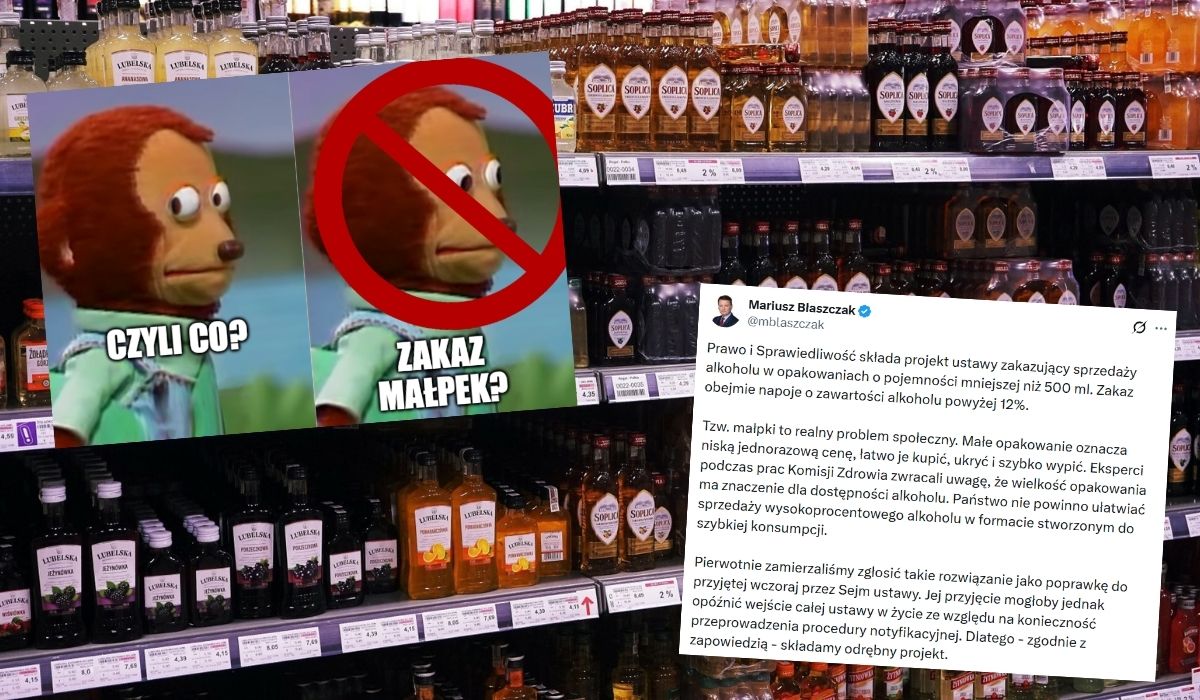 Projekt PiS: mocny alkohol będzie mógł być sprzedawany pod warunkiem, że będzie to minimum pół litra