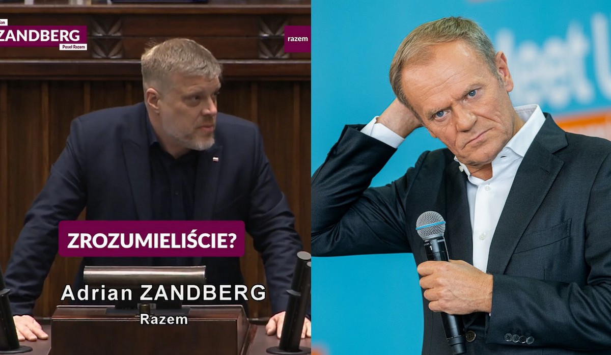 Zandberg ostrzega Tuska, że zawala sprawy i jak tak dalej będzie, to w nowym rządzie premierem będzie Mentzen