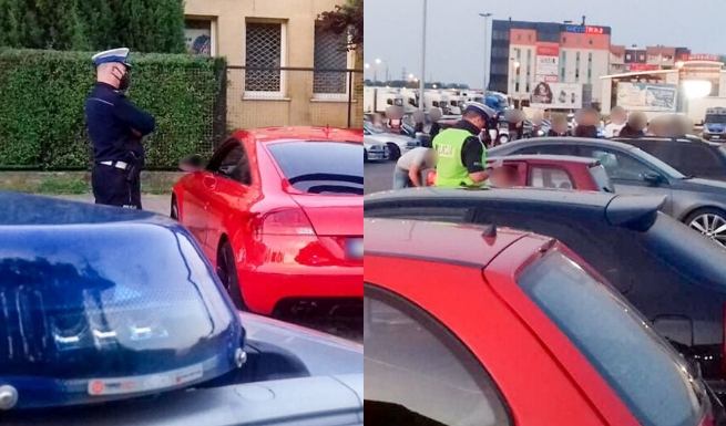 Policja przeszkodziła w nielegalnym wyścigu po ulicach Gorzowa, wystawiono 84 mandaty