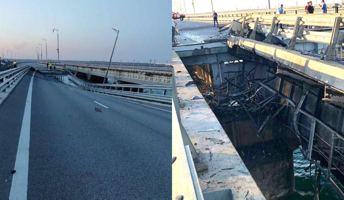 Kolejne wybuchy na Moście Krymskim, zerwała się jedna z jezdni