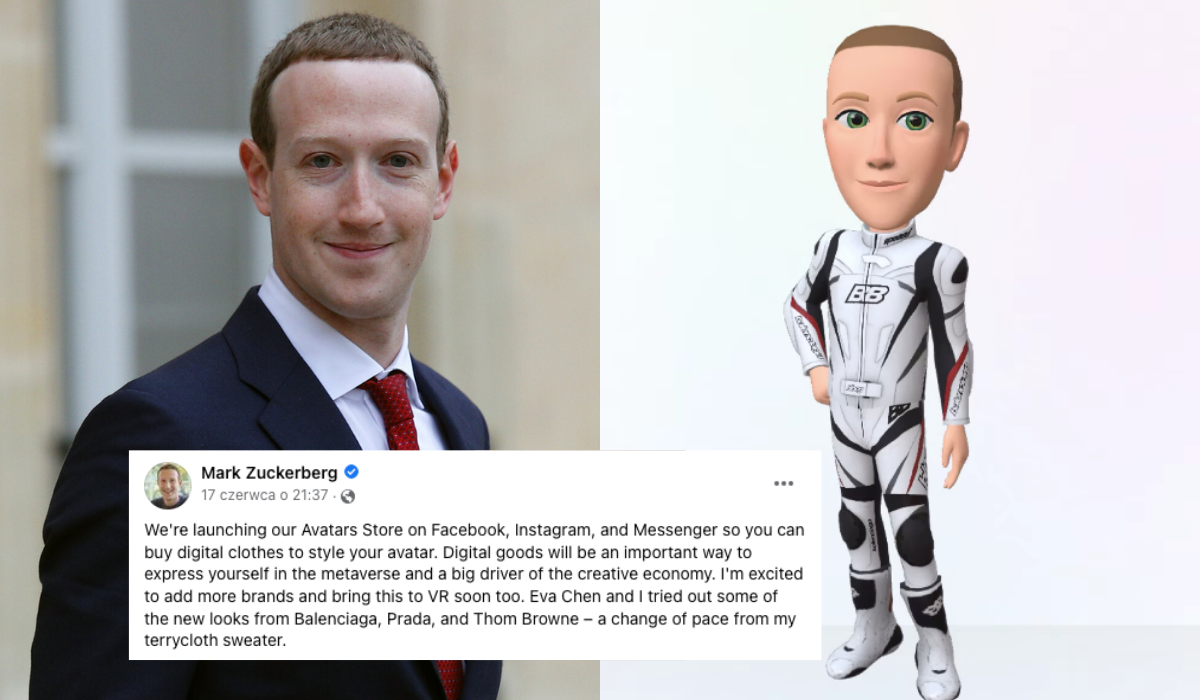 Zuckerberg ogłasza start sklepu z wirtualną odzieżą dla avatarów, ma pomóc w "lepszej ekspresji"