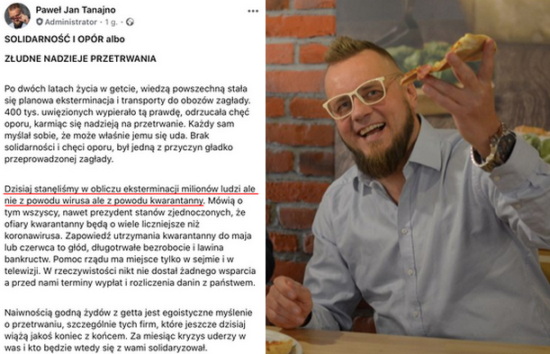 Tanajno porównuje sytuacje przedsiębiorców do sytuacji Żydów w czasie II wojny światowej