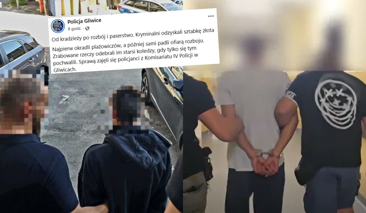 Gliwice: policja zatrzymała nastoletnich złodziei i ich kolegów, którzy okradli ich z łupów