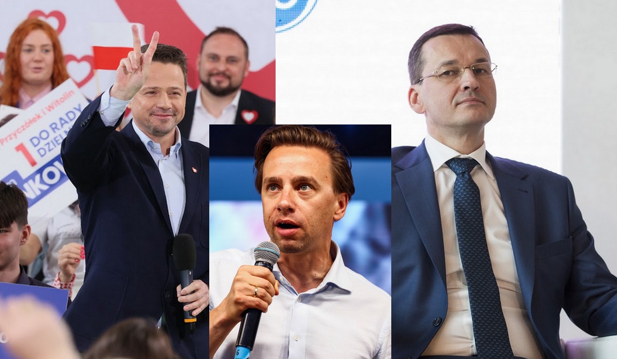 Sondaż prezydencki: Trzaskowski na pierwszym miejscu, za nim Morawiecki, a Hołownia został przegoniony przez Bosaka