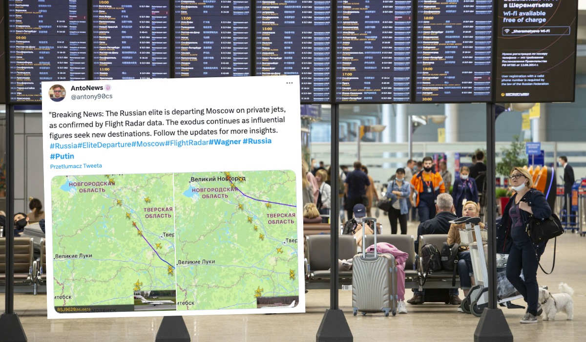 Bogaci opuszczają Moskwę: ruch prywatnych samolotów, brak zwykłych biletów lotniczych