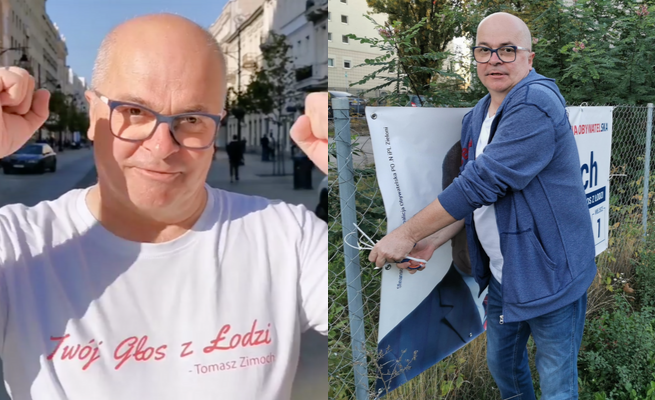 Tomasz Zimoch dostał się do Sejmu, już sprząta po kampanii