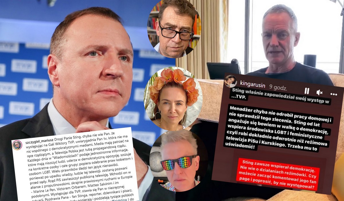 Orłoś, Szczygieł i Kinga Rusin apelują do Stinga, żeby może nie występował na gali TVP