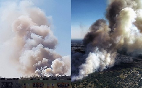 Wielki pożar w Dolinie Śmierci, ponad 20 zastępów straży pożarnej na miejscu