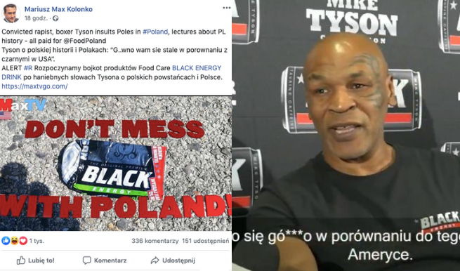 Max Kolonko ogłasza bojkot napojów Black jako karę za wypowiedzi Tysona o Polakach 