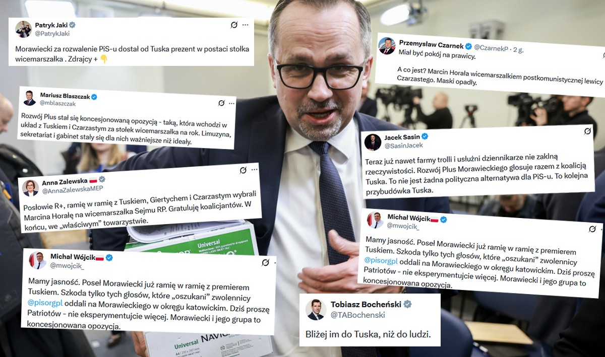 Klub Morawieckiego ma już wicemarszałka, klub PiS grzmi, że maski opadły, zdrada i ogólnie niemiło