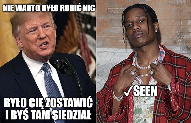 Donald Trump liczył, że ASAP Rocky mu podziękuje, a on przestał odpisywać ;__;