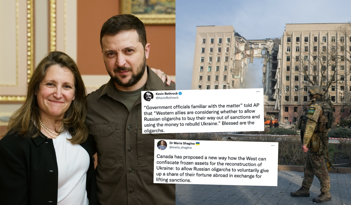 Wicepremierka Kanady proponuje, żeby oligarchowie mogli "wykupić się z sankcji" a pieniądze poszłyby na odbudowę Ukrainy