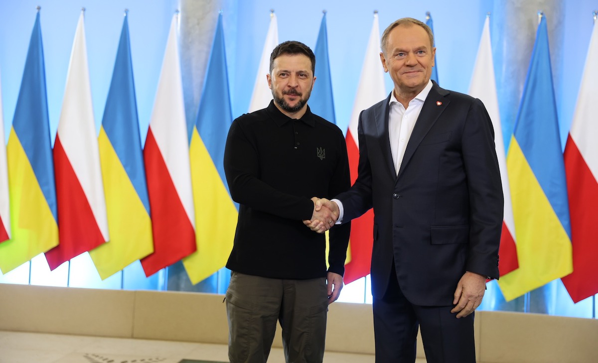Zełenski przyjechał do Warszawy i spotkał się z Tuskiem: "niepodległość Ukrainy jest gwarancją niepodległości Polski"