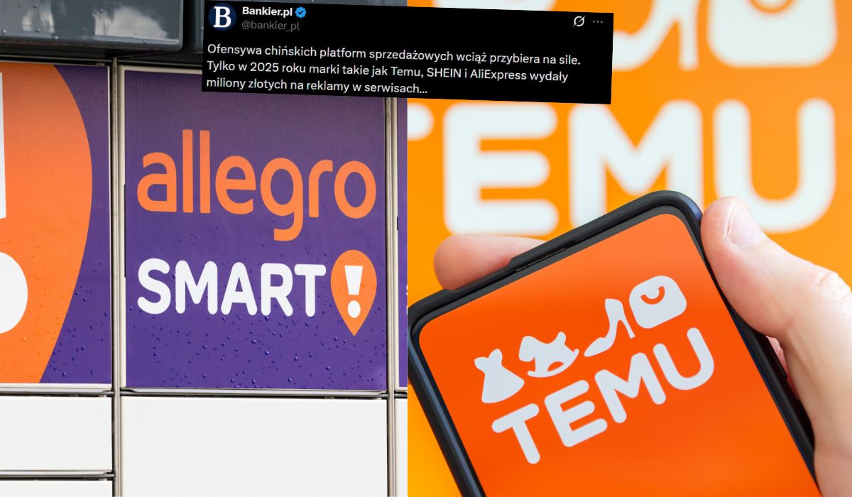 Chińskie Temu i Shein tak mocno i skutecznie reklamują się wśród Polaków, że Allegro pozostaje w tyle